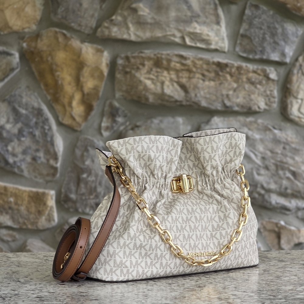 Michael Kors Large Logo Vanilla Crossbody